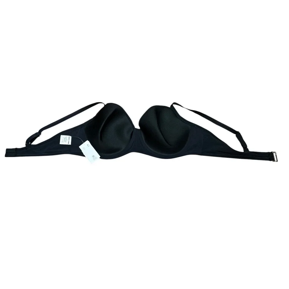 Lands' End Women's Black Underwire Bikini Top UPF 50 Size 18,‎ NWT